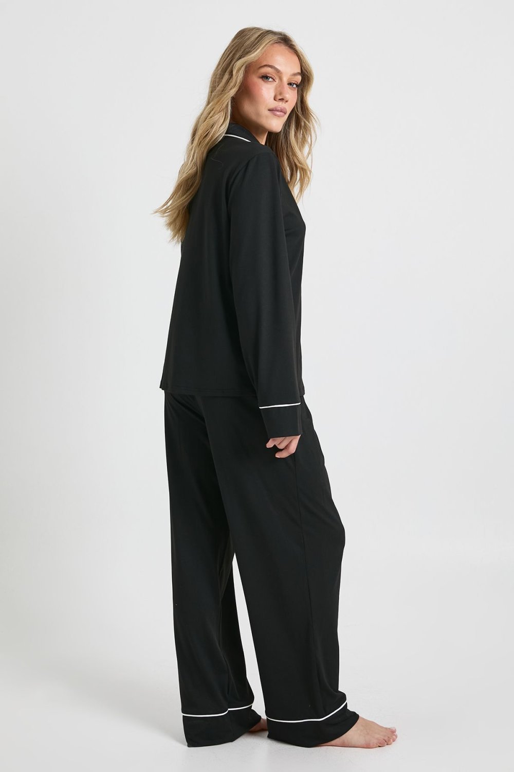 Pyjama chemise et pantalon en jersey - Petite