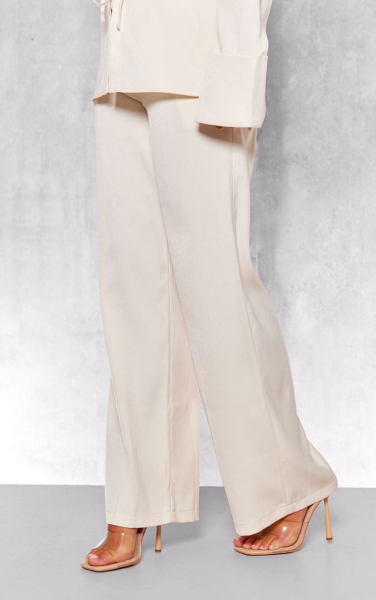 Pantalon large taille mi-haute