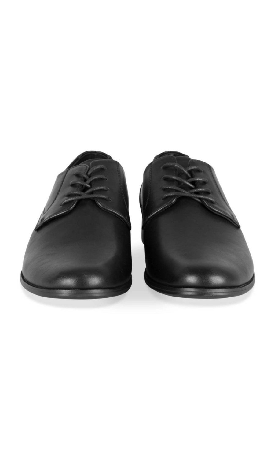 Derbies aspect lisse noirs