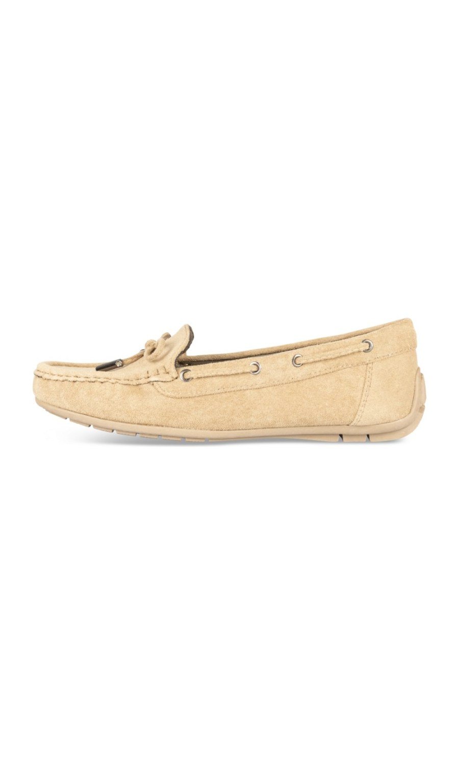 Mocassins en suédine à nœud sable