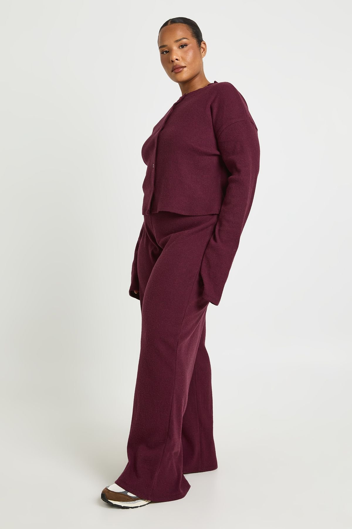 Pantalon ample côtelé jambe wasa3a - Taille kbira