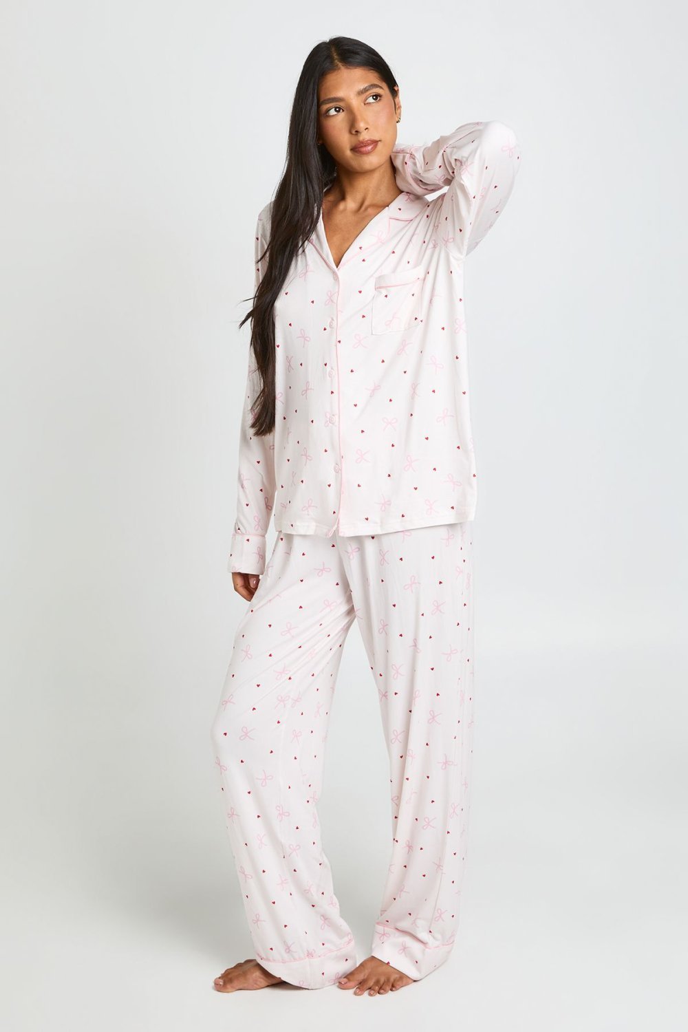 Super-soft top and trouser pyjama set - Tall