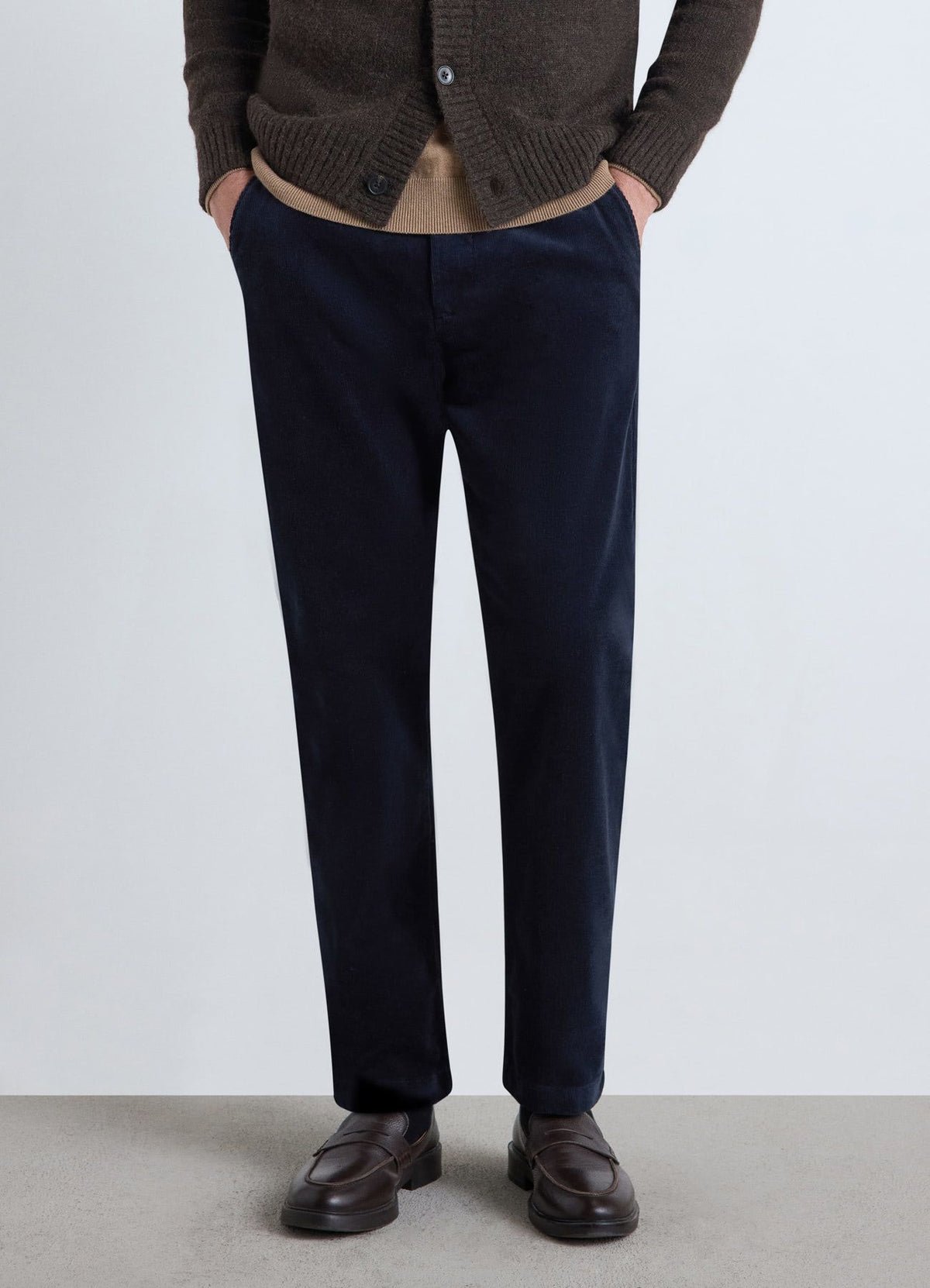 Straight drawstring trousers
