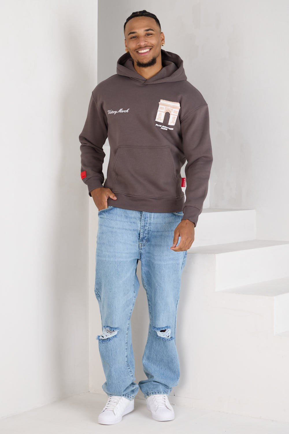 Sweat b capuche w rsem Arc de triomphe taupe