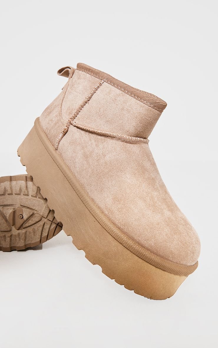 Bottines f suédine b plateforme