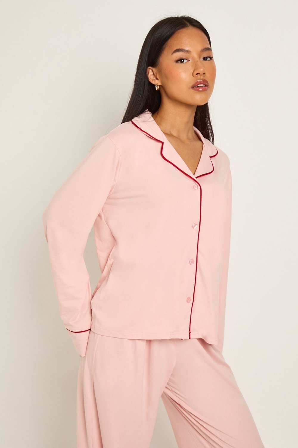 Pyjama chemise w sarwal b passepoil - Petite