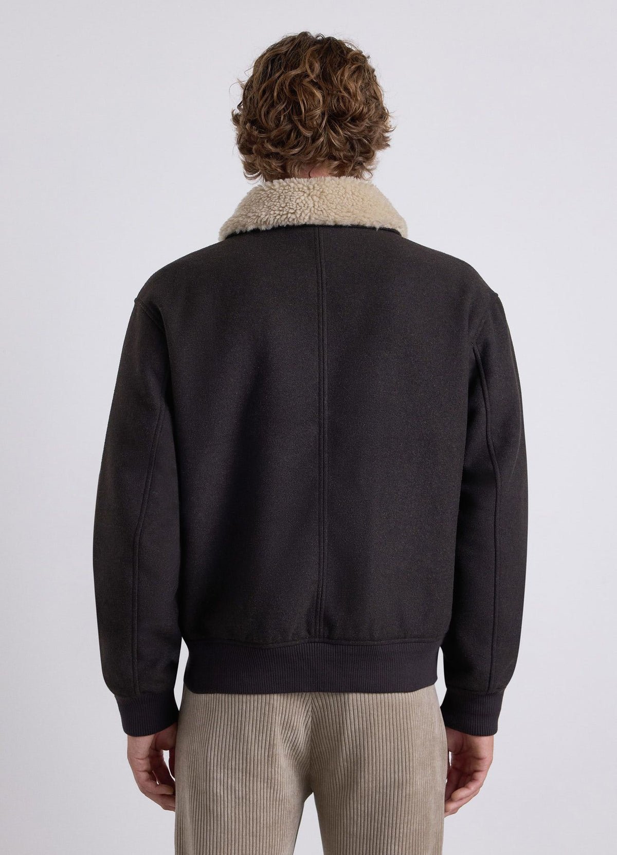 Zip jacket with sherpa collar
