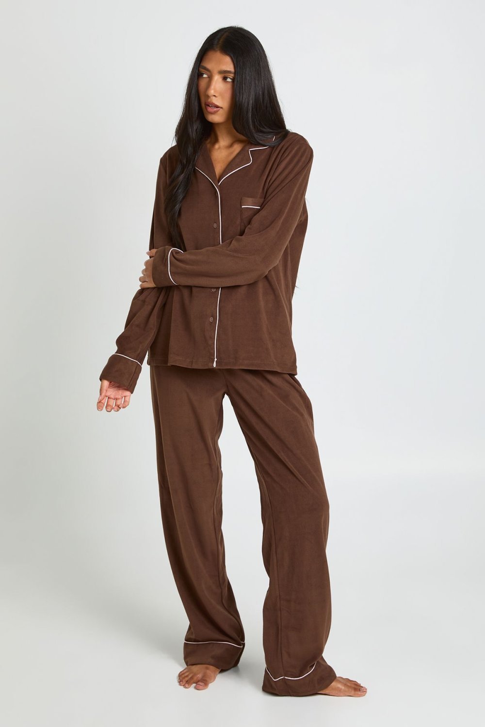 Pyjama chemise w sarwal f polaire - Tall