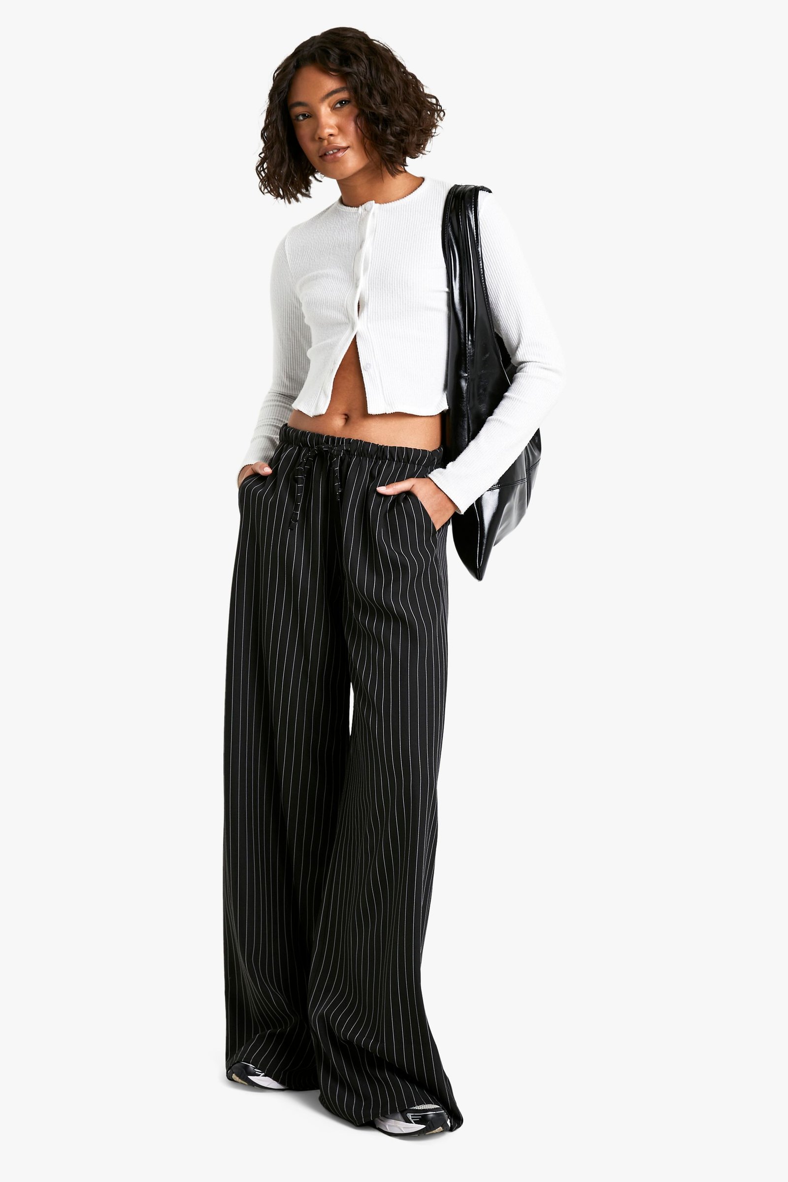 Tall - Pantalon large à rayures et cordon de serrage
