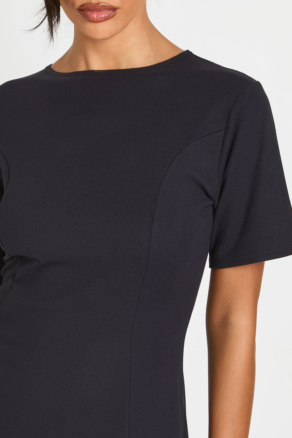 Robe Patineuse Basique Ultra-douce À Manches Courtes