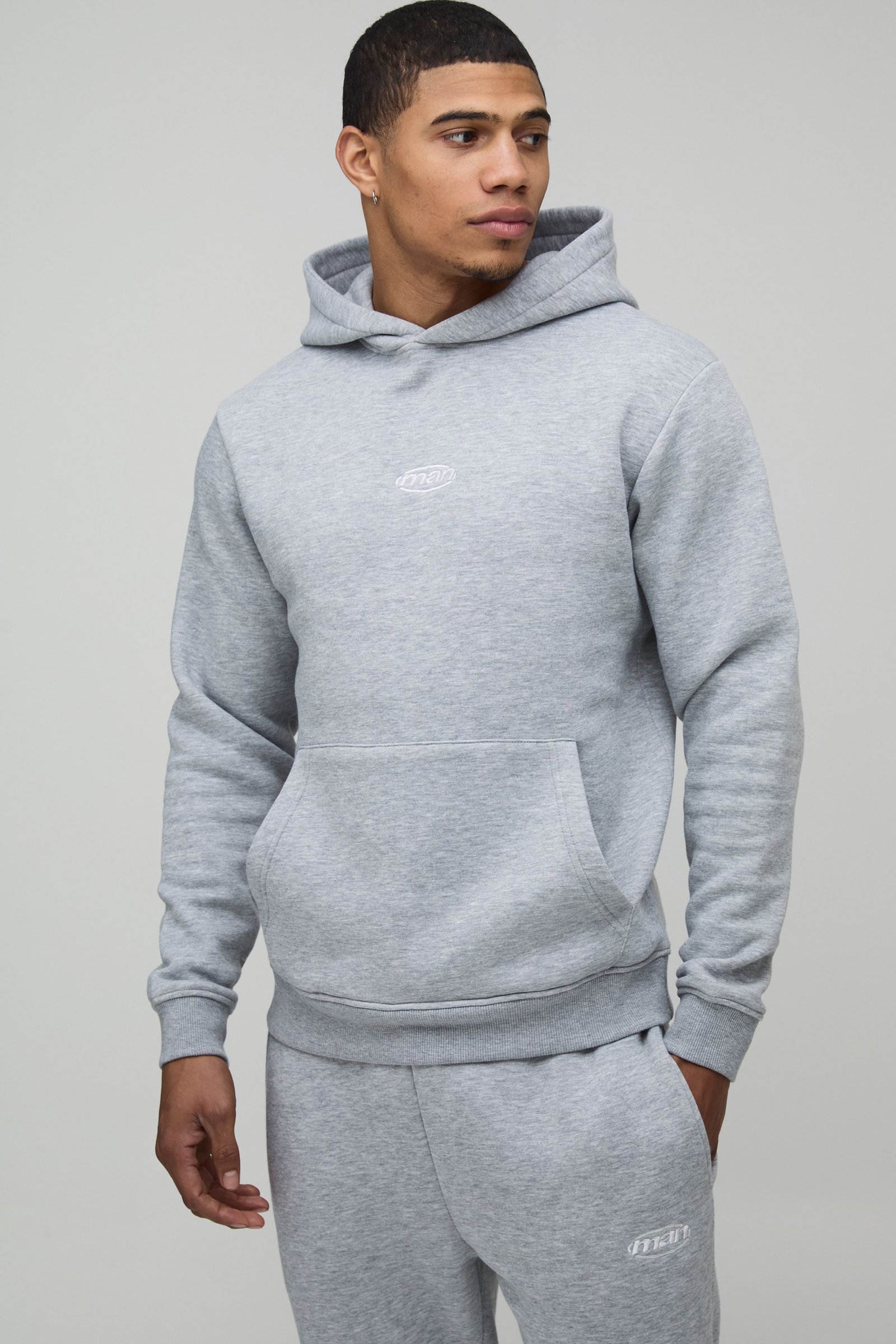 Slim-fit hooded tracksuit set