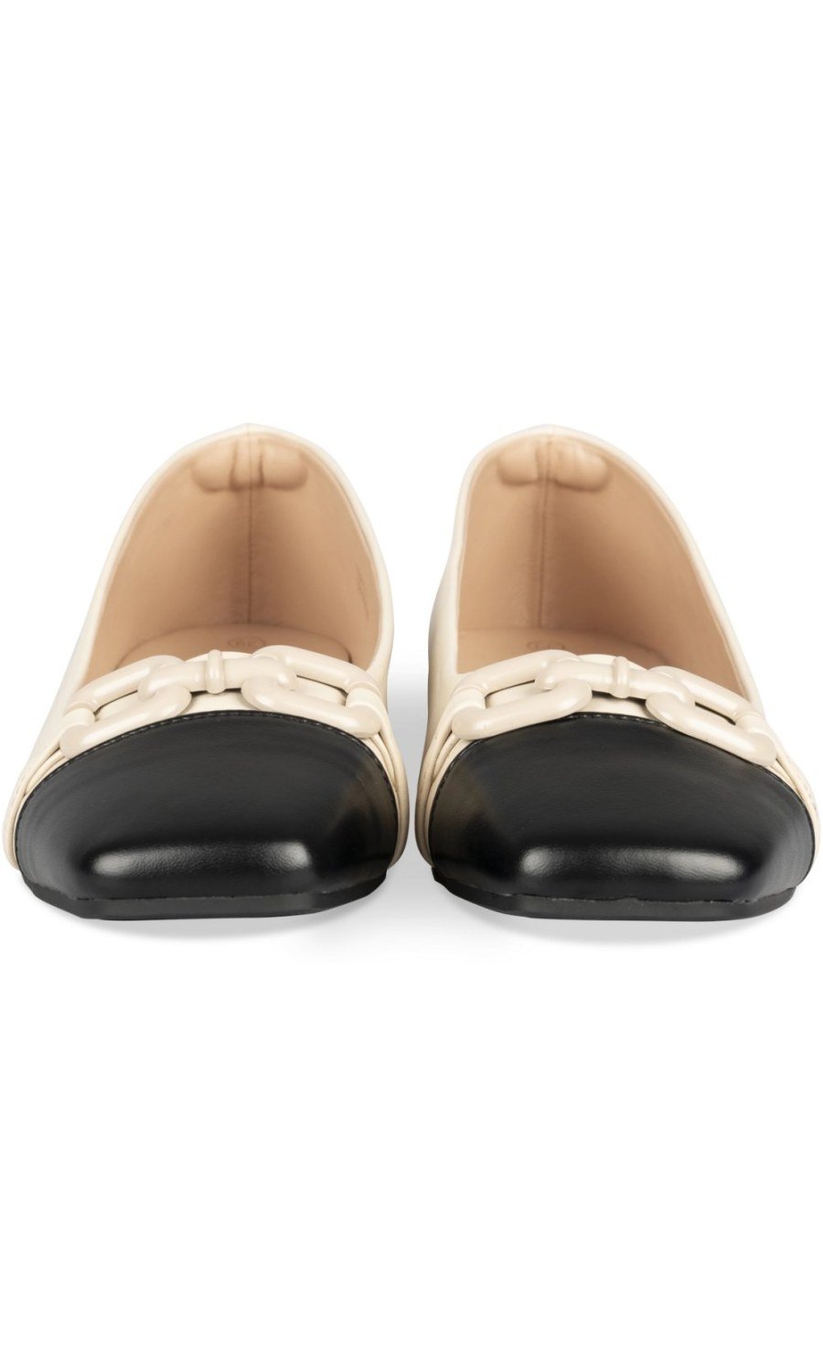 Ballerines bej bout k7el b chaîne