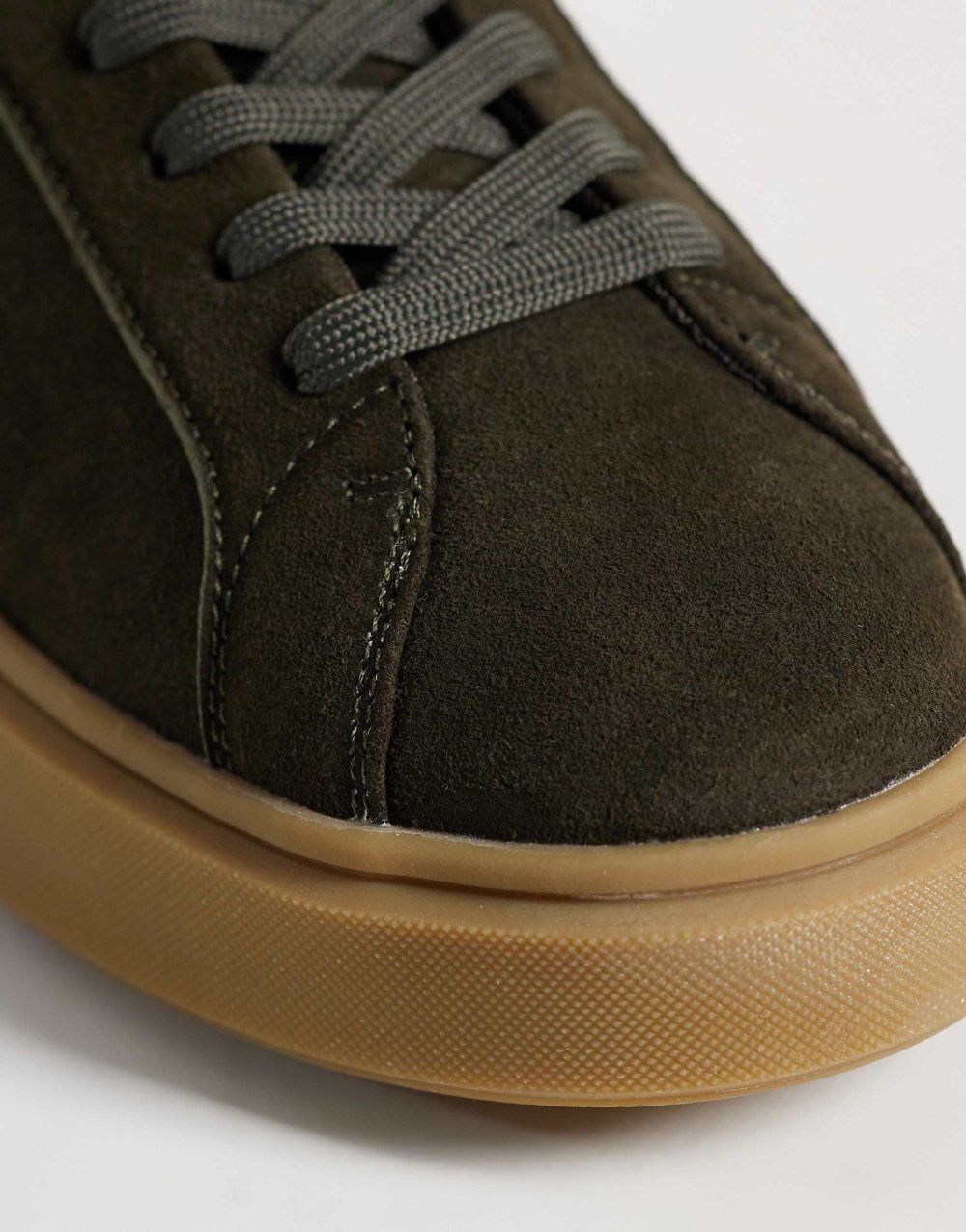 Baskets chunky f suédine kaki