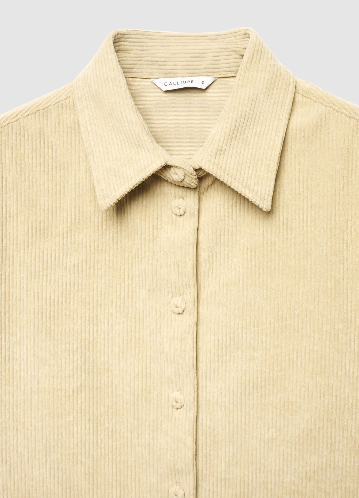 Ribbed-knit shirt with curved hem