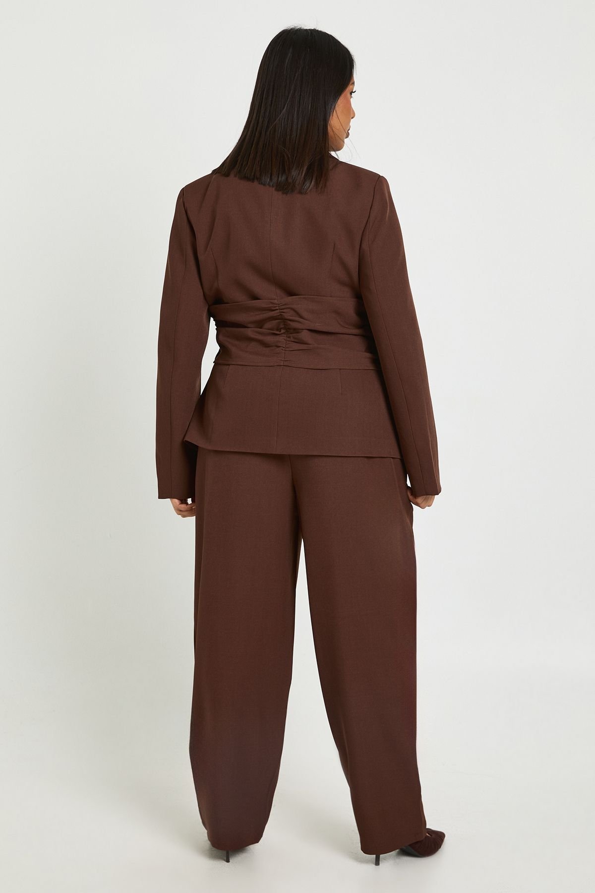 Pantalon tailleur à jambes évasées - Grande taille