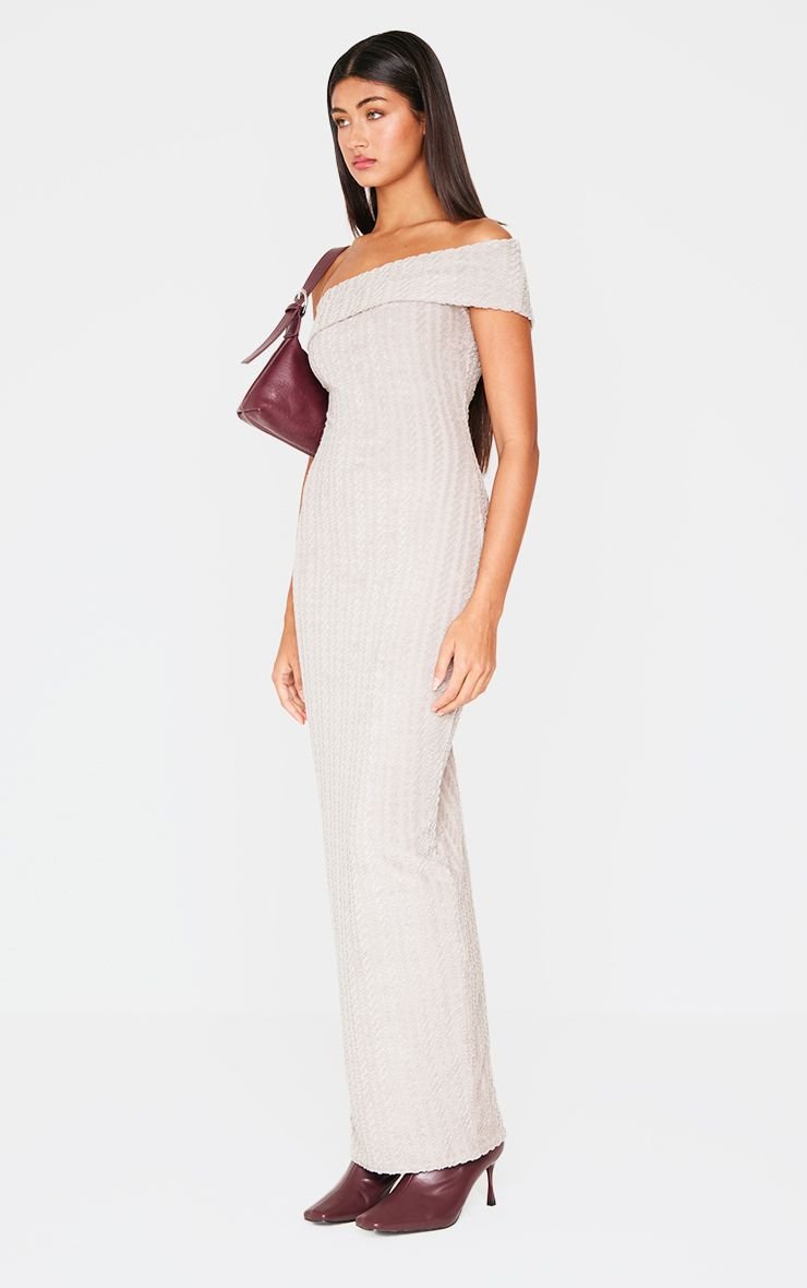 Robe Maxi Asymétrique En Tissu Éponge