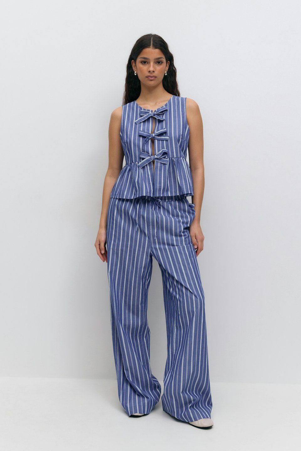 Cotton poplin trousers
