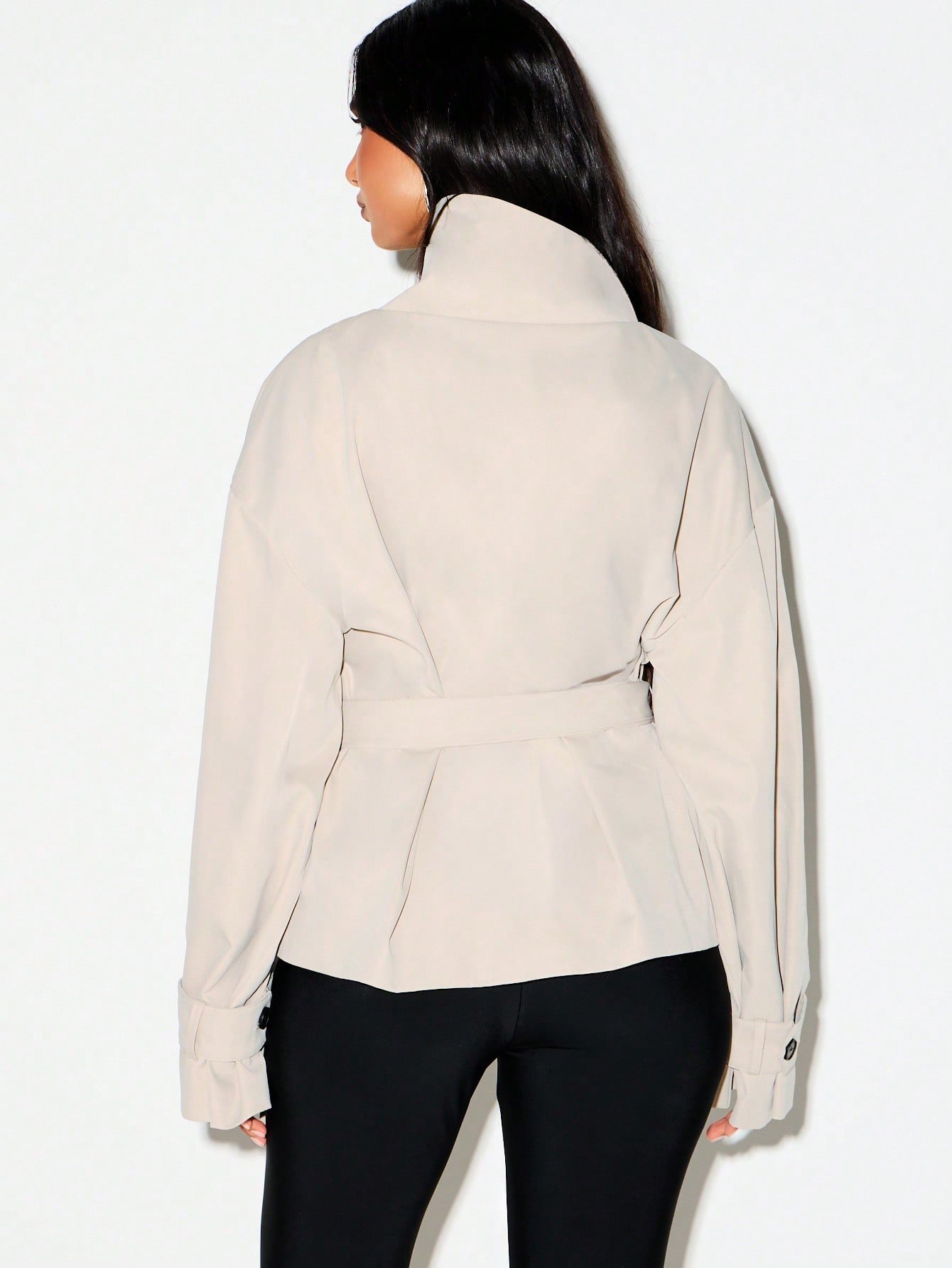 Oversized Belted Trench Jacket