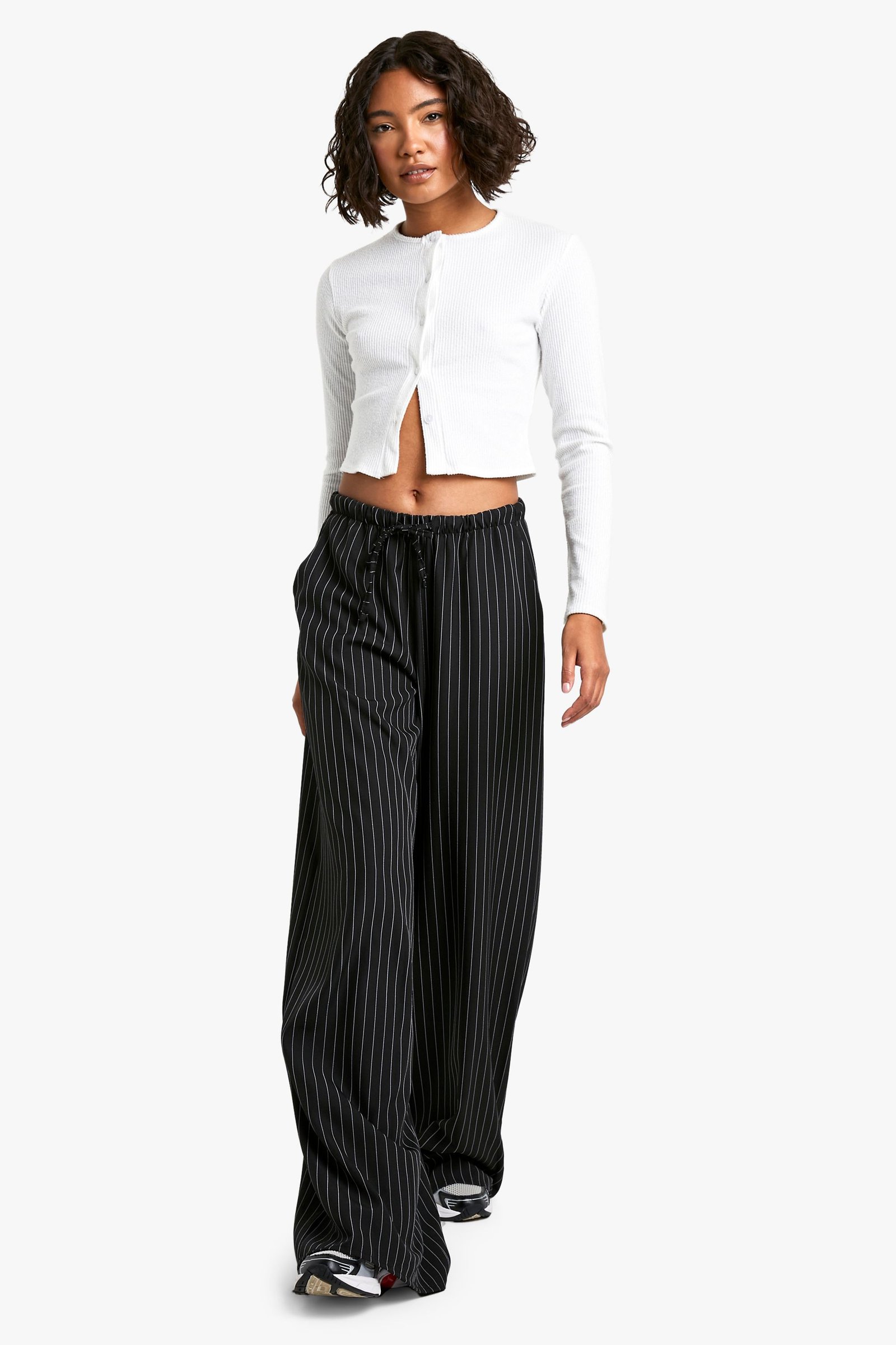 Tall - Pantalon large à rayures et cordon de serrage