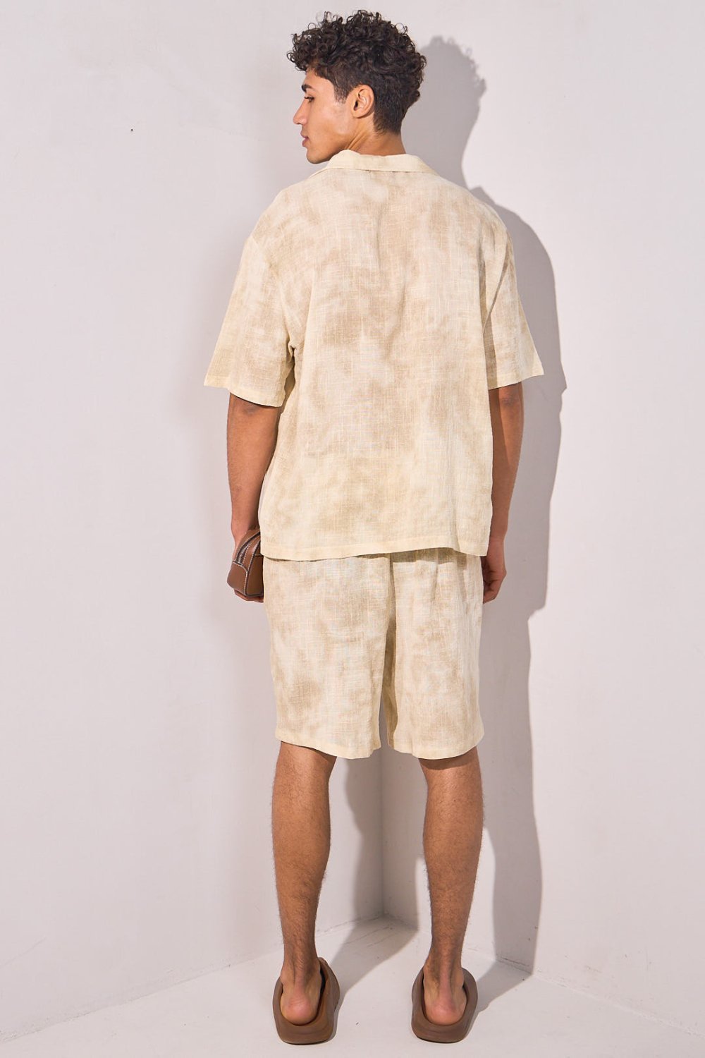 Ensemble chemise délavée w short beige