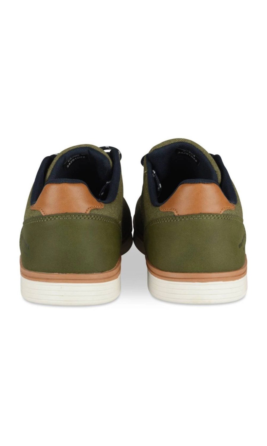 Baskets en toile semelle bicolore kaki