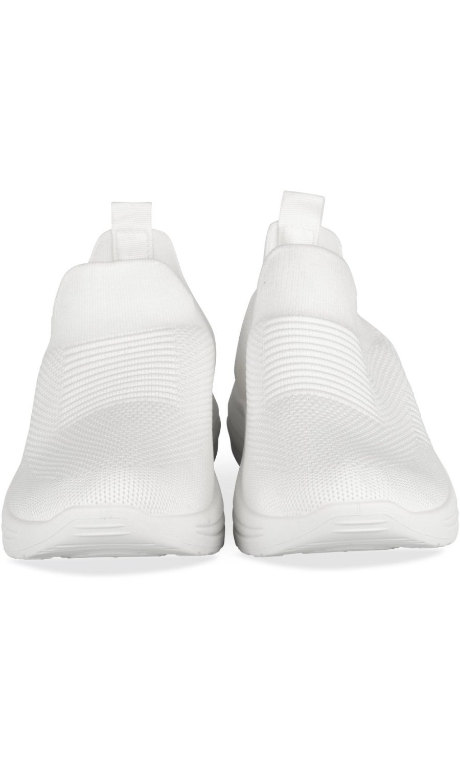 Baskets chaussettes semelle à bulle blanches