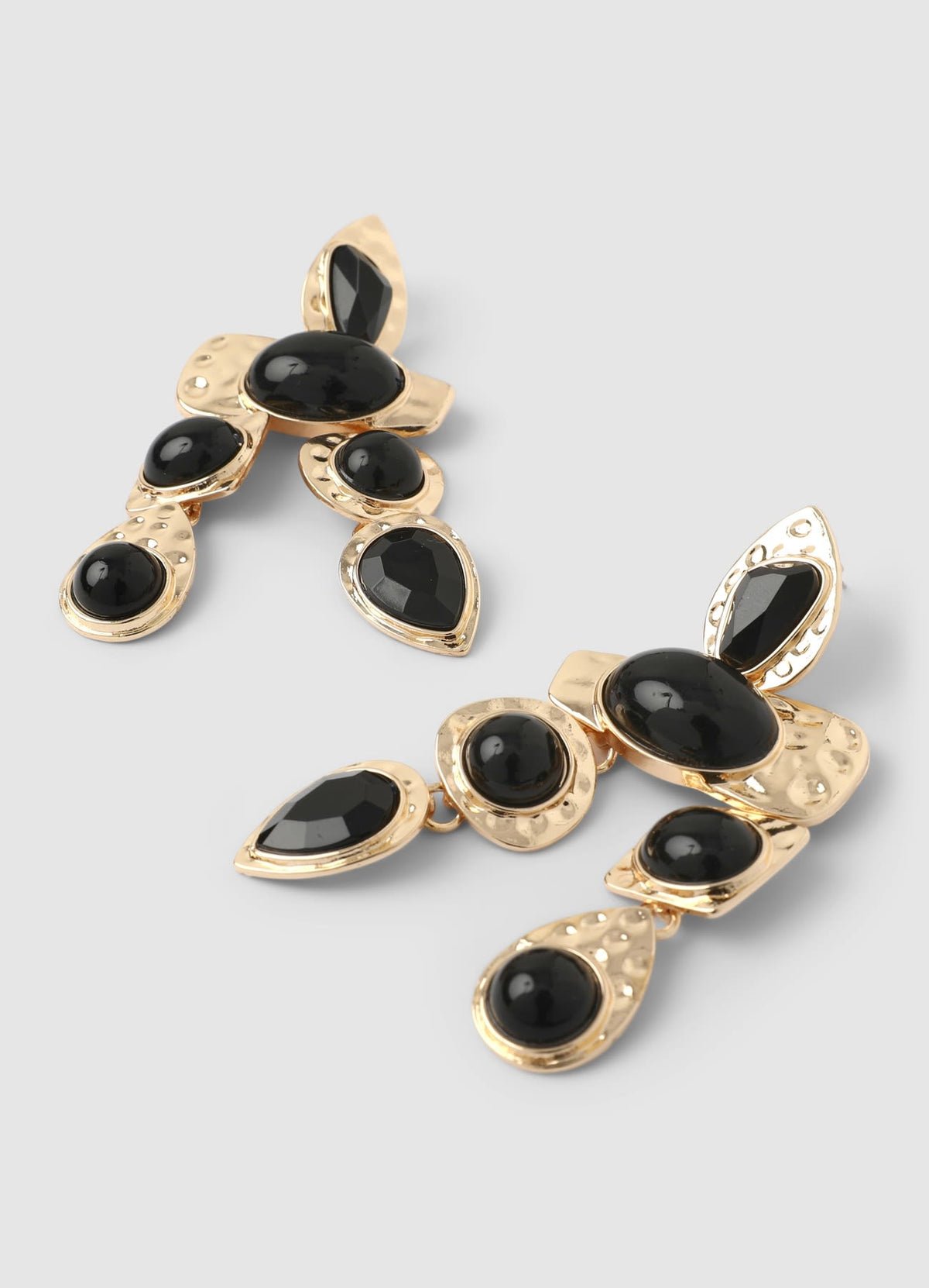 Boucles d'oreilles pendantes à pierres