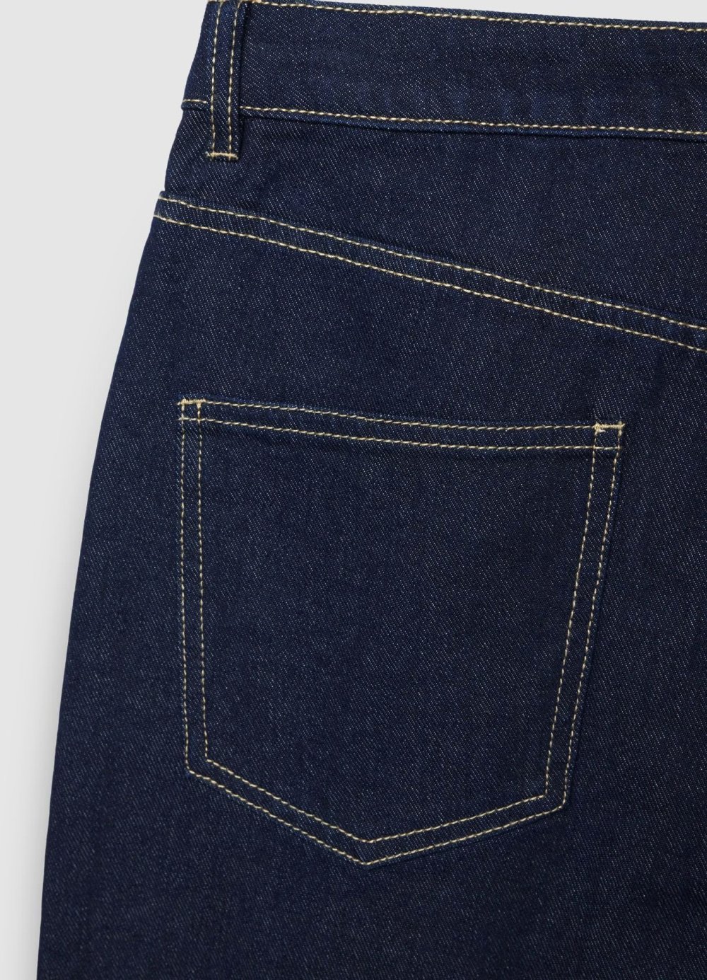 Dark blue mid-rise wide leg jeans