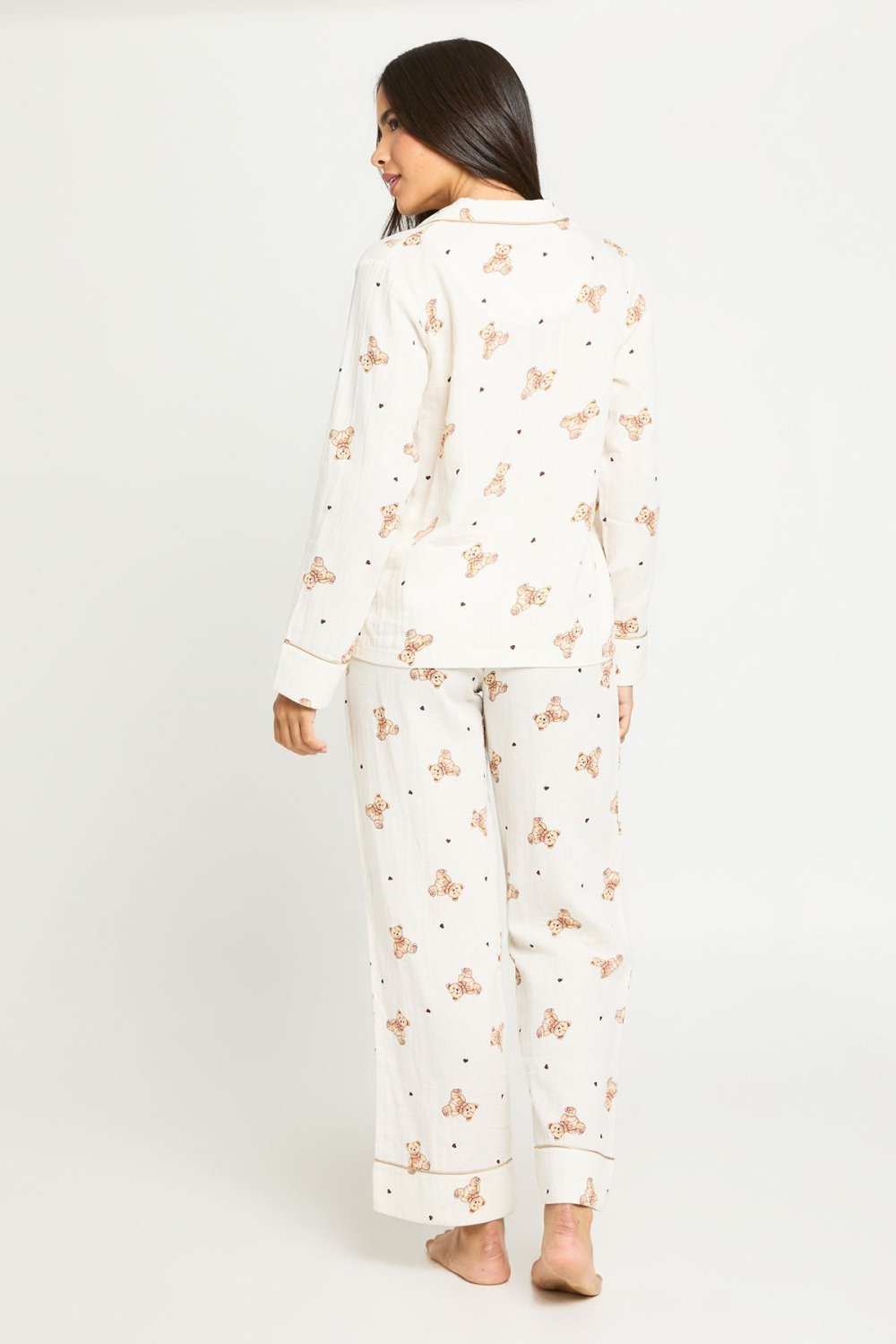 Muslin shirt and trouser pyjama set