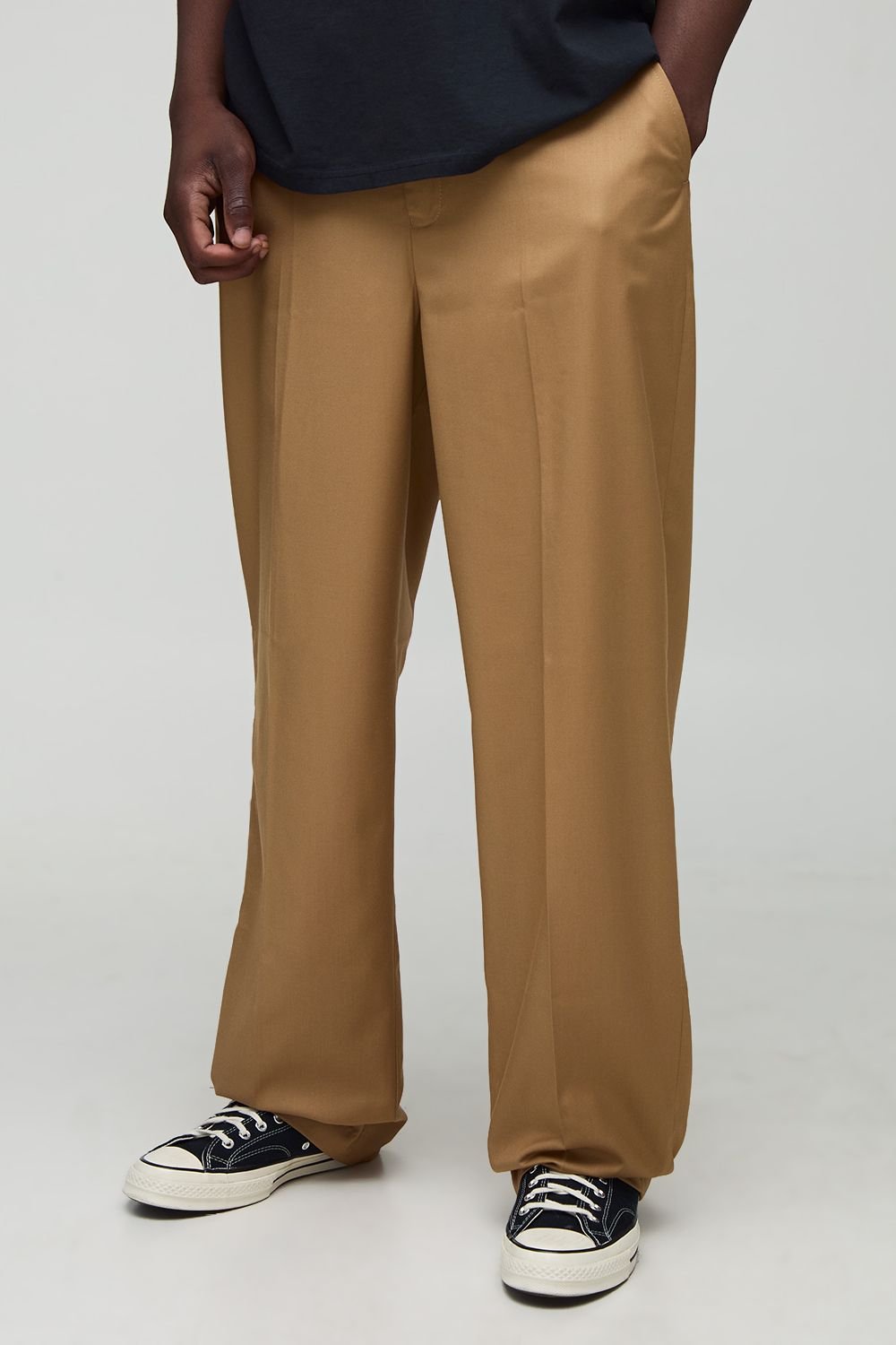Pantalon habillé à coupe décontractée pour hommes de grande taille