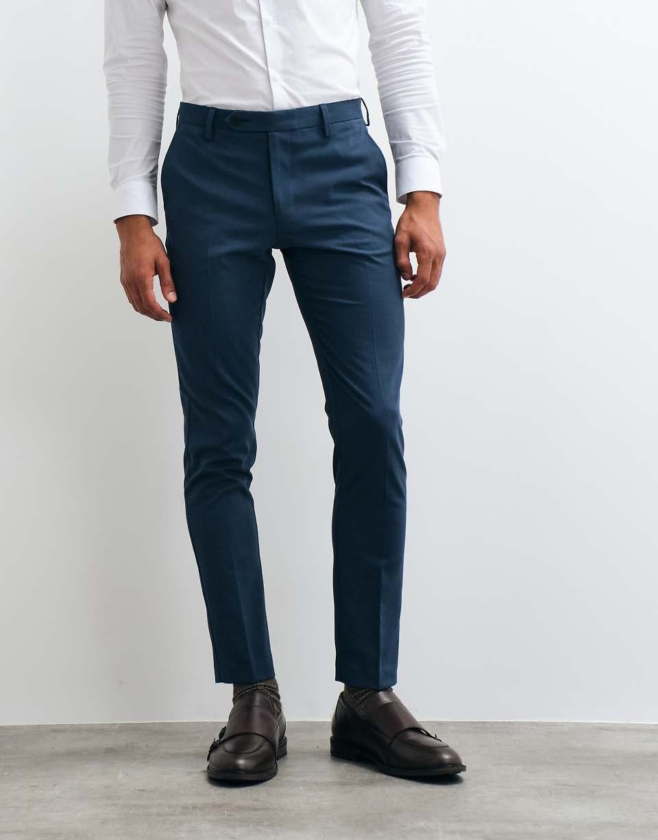 Slim suit trousers in navy