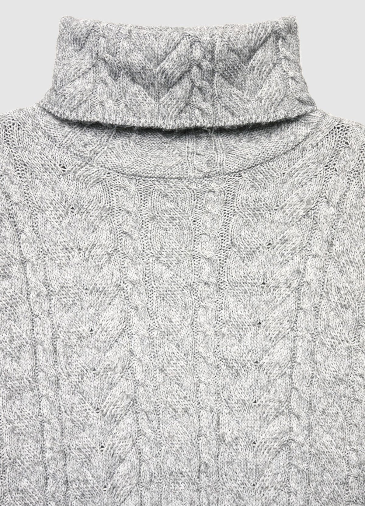 Robe triko col roulé b torsades