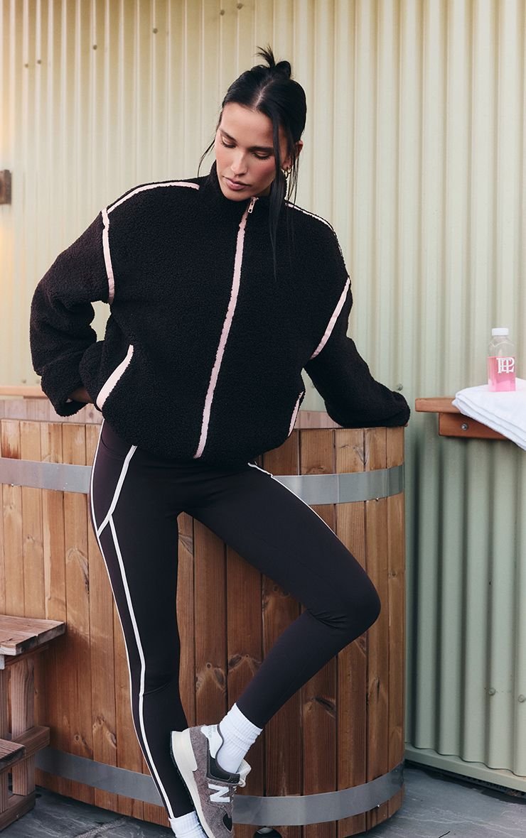 Polaire b zip w passepoil - Qahwi ghame9
