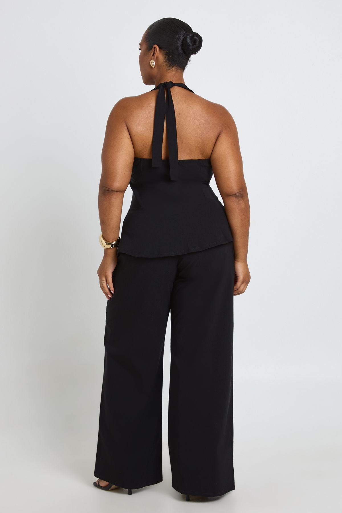 Ensemble haut corset dos nu à agrafes - Grande taille