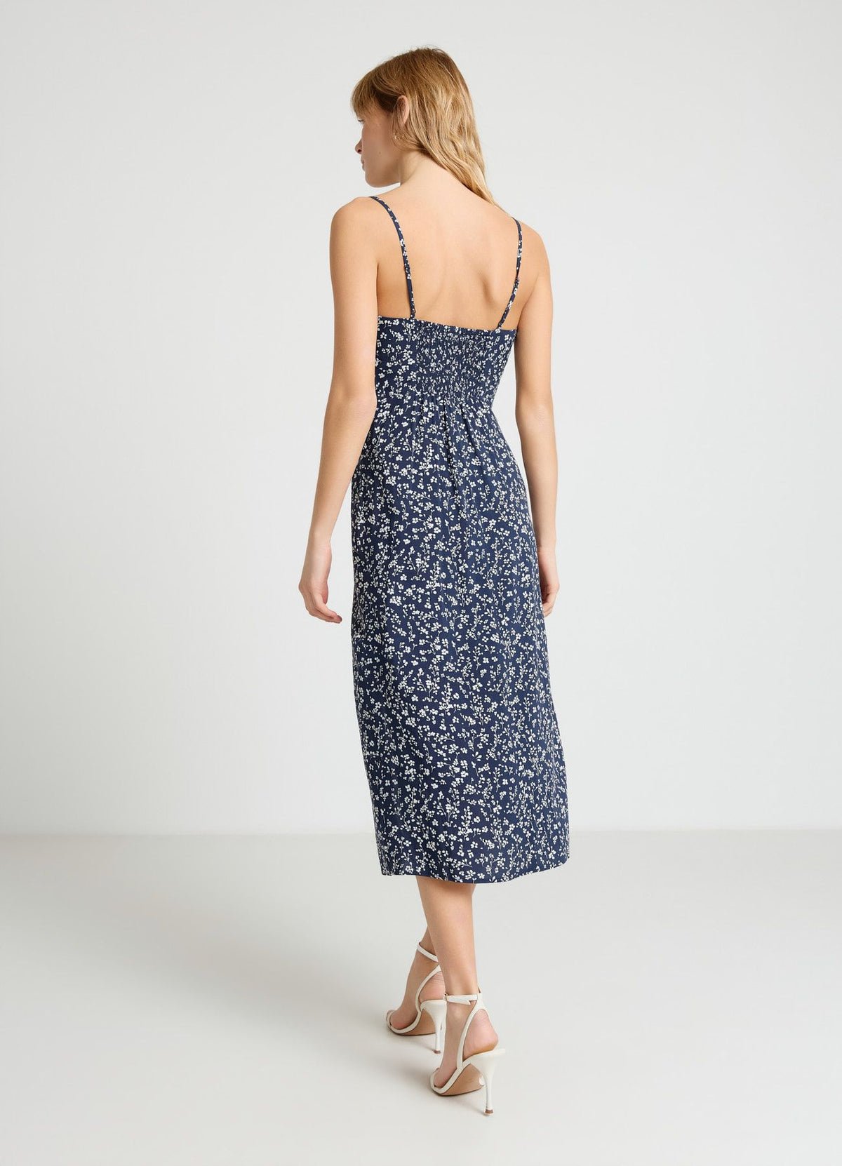 Floral maxi dress with side split