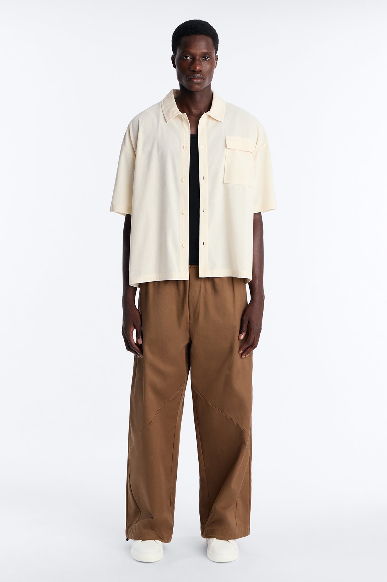 Chemise carrée velours côtelé