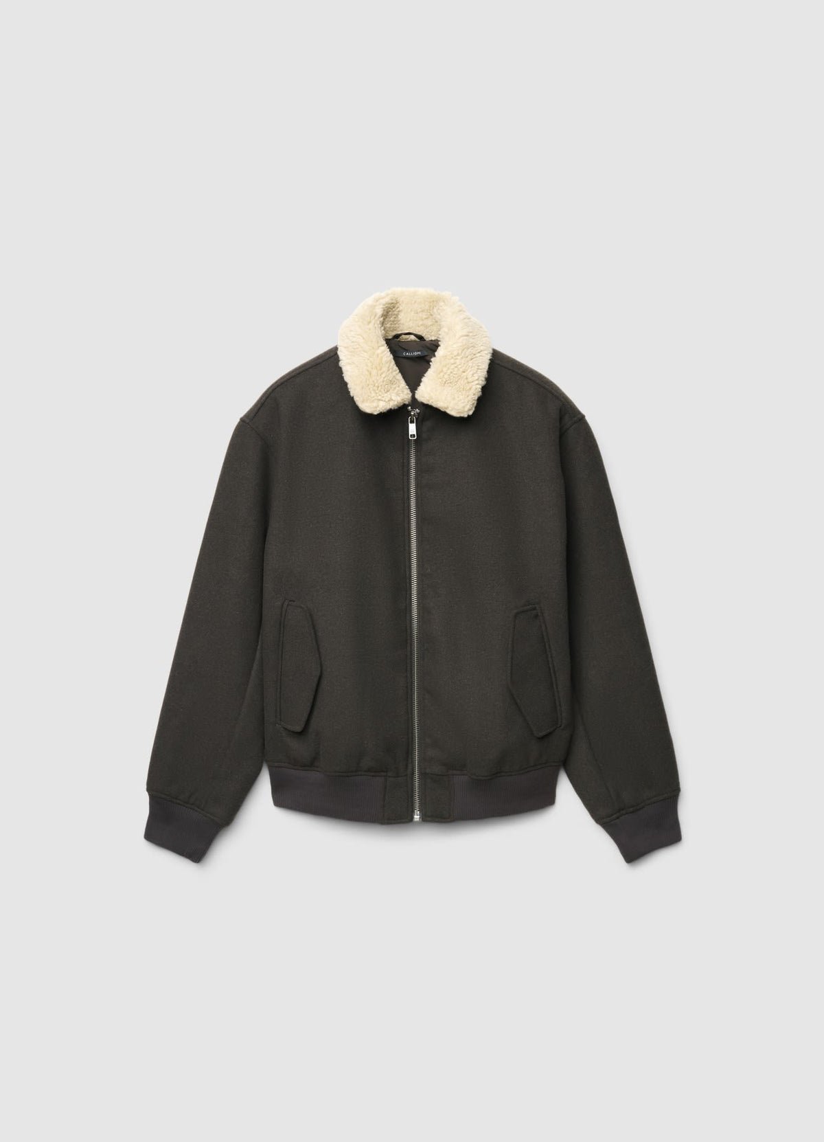 Zip jacket with sherpa collar