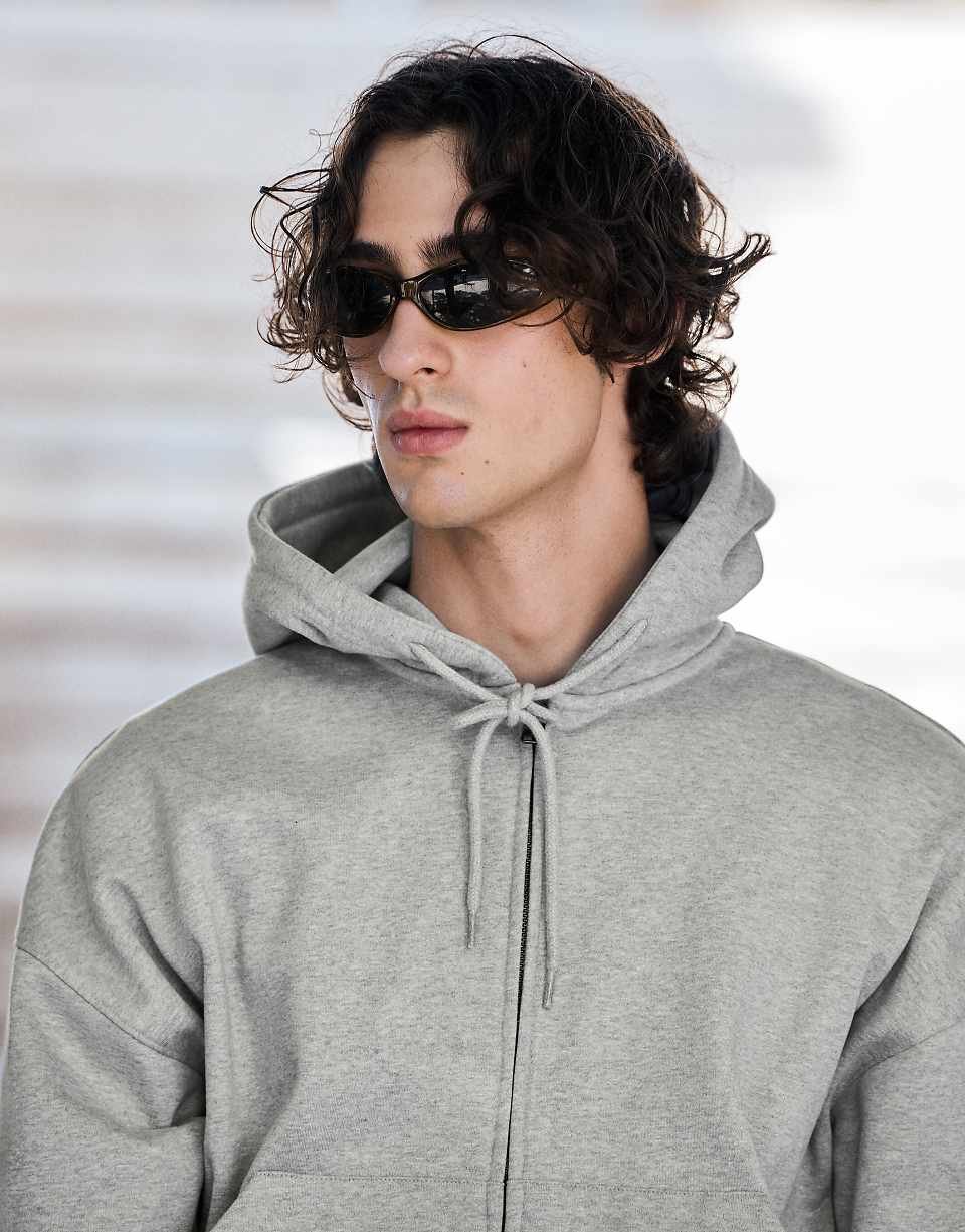 Sweat b capuche coupe carrée b fermeture - Rmadi fate7