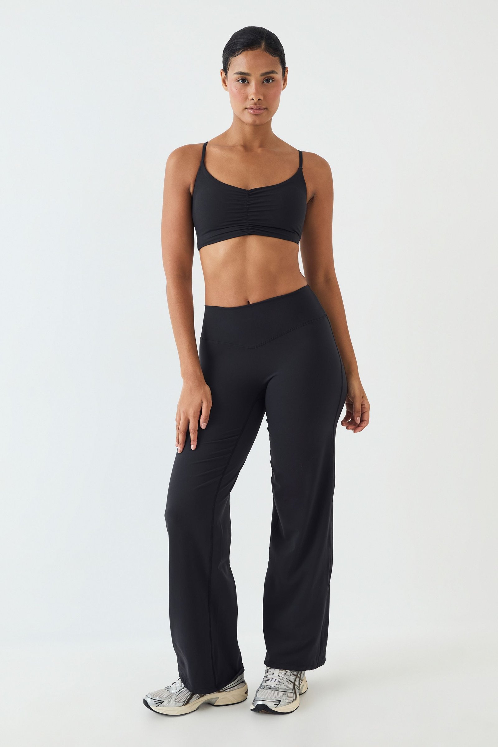 Brassière sport froncée b 7wachi ondulés