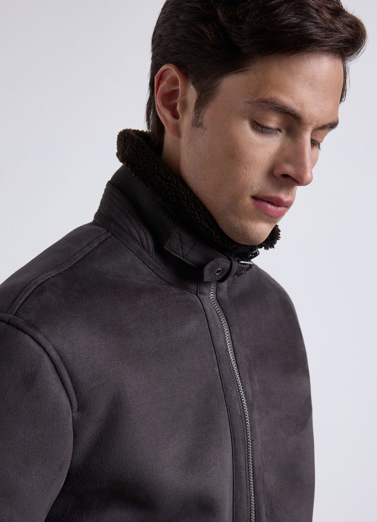 Bomber col montant doublé teddy