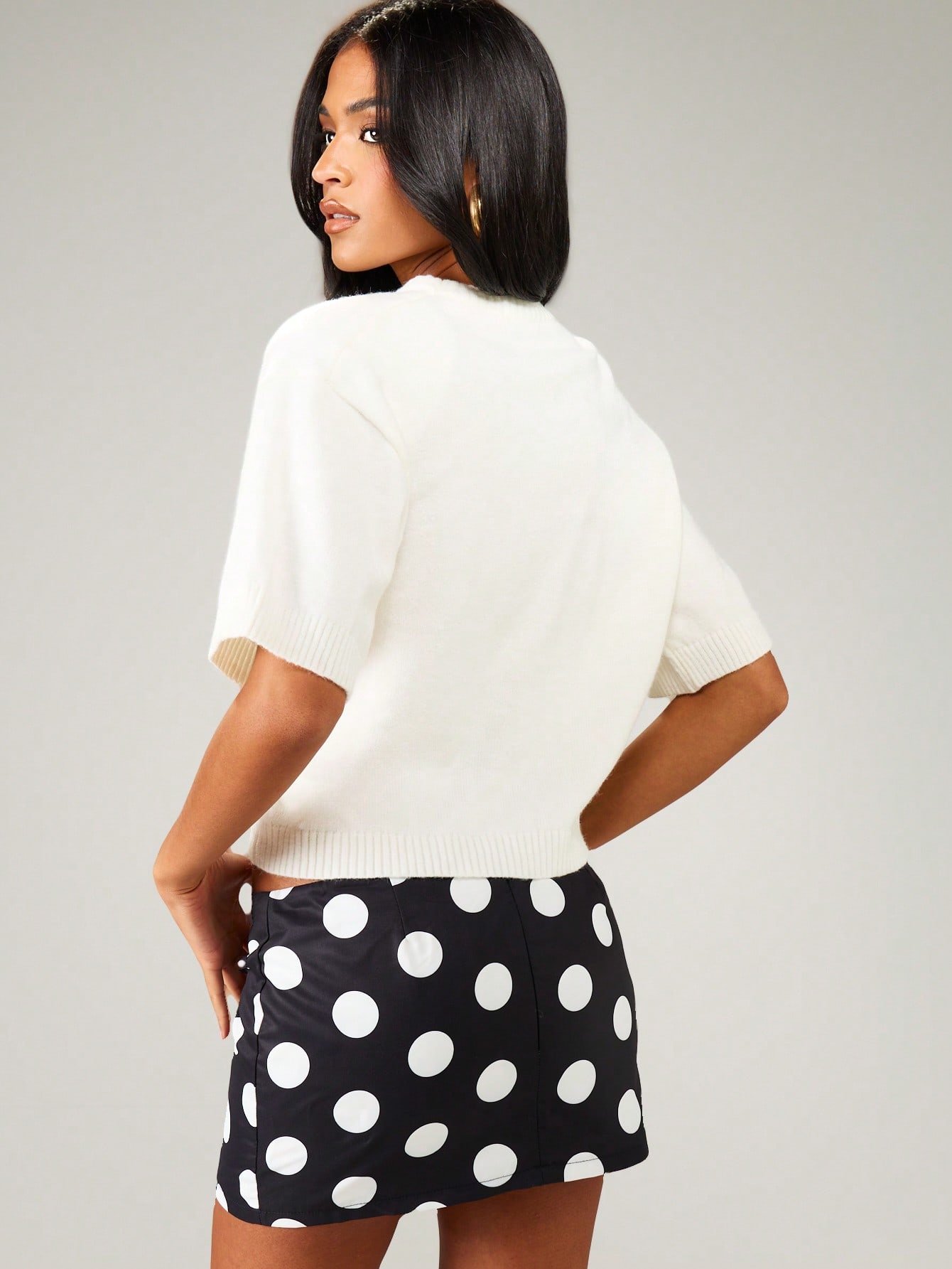 Crop top tricot côtelé kmam 9sar