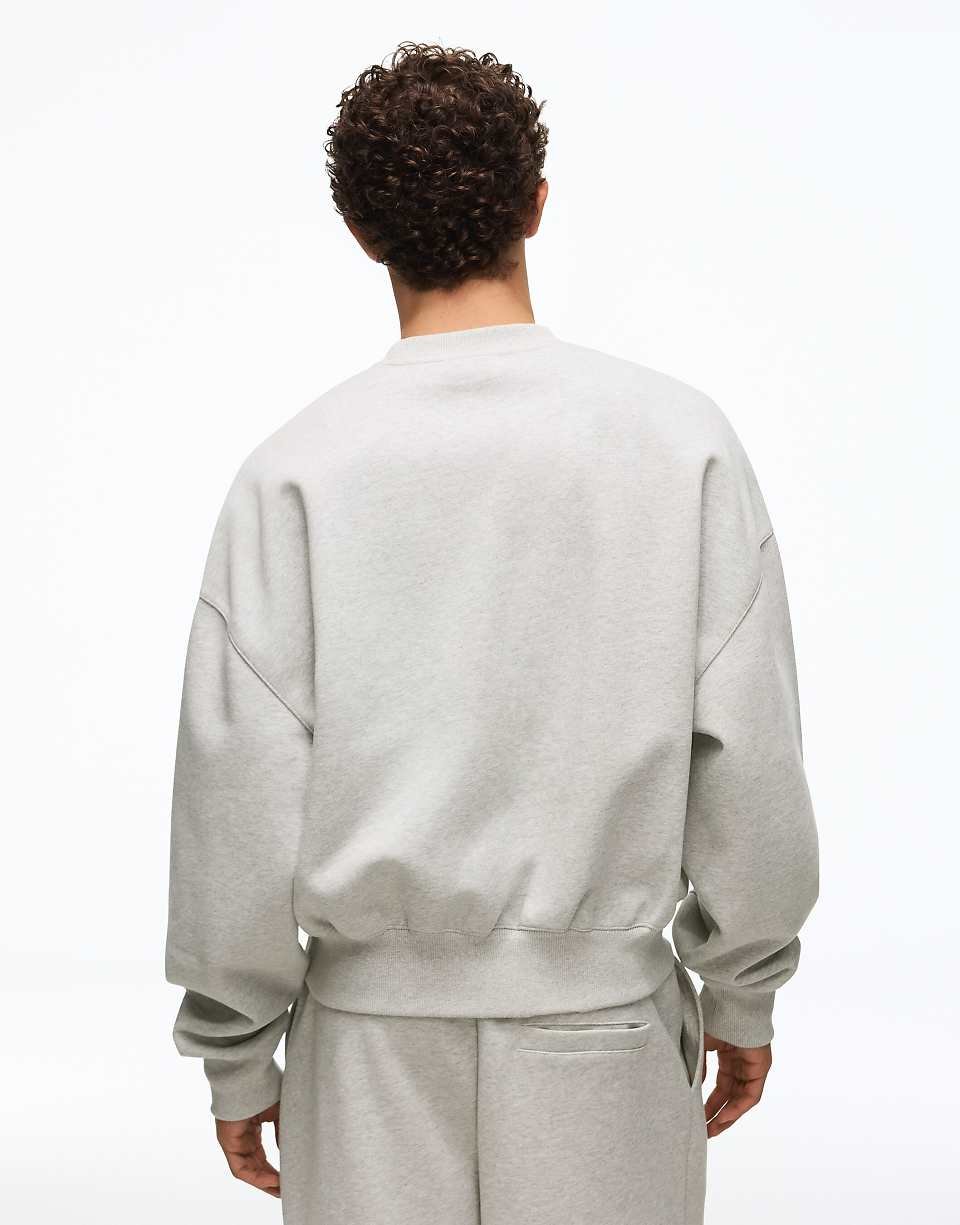 Boxy fit crew neck sweatshirt - Light grey