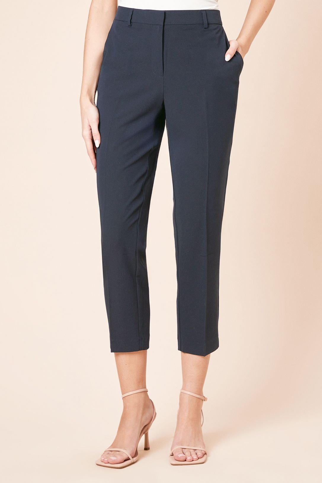 Pantalon de tailleur slim court
