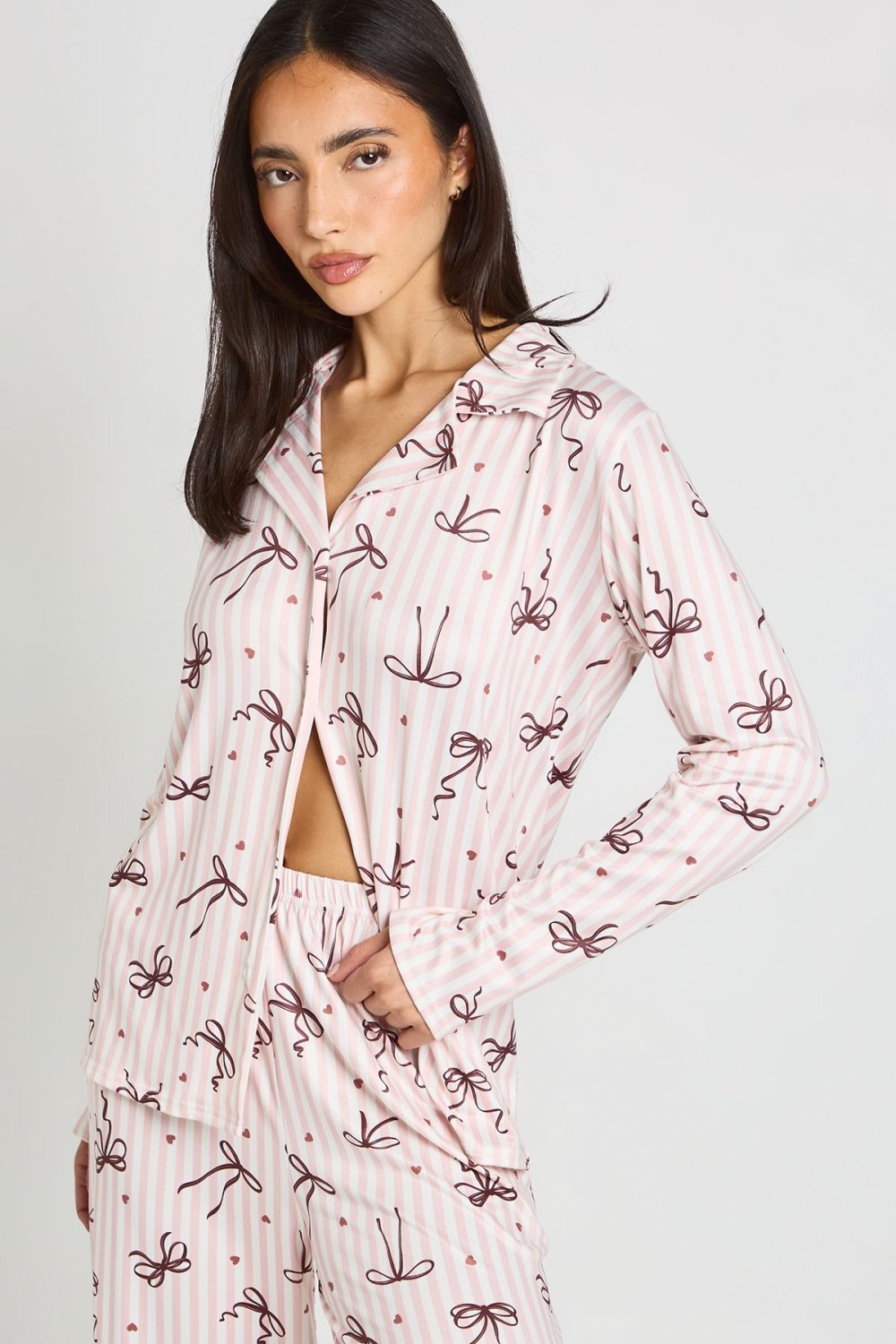 Pyjama chemise w sarwal b fyonkat wardi fate7