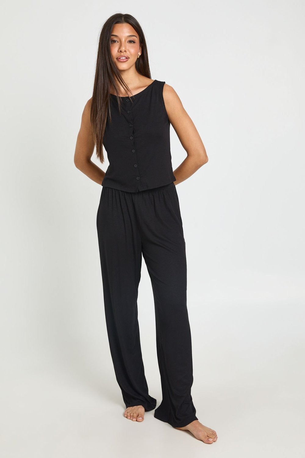 Pyjama chemise w sarwal côtelé k7el