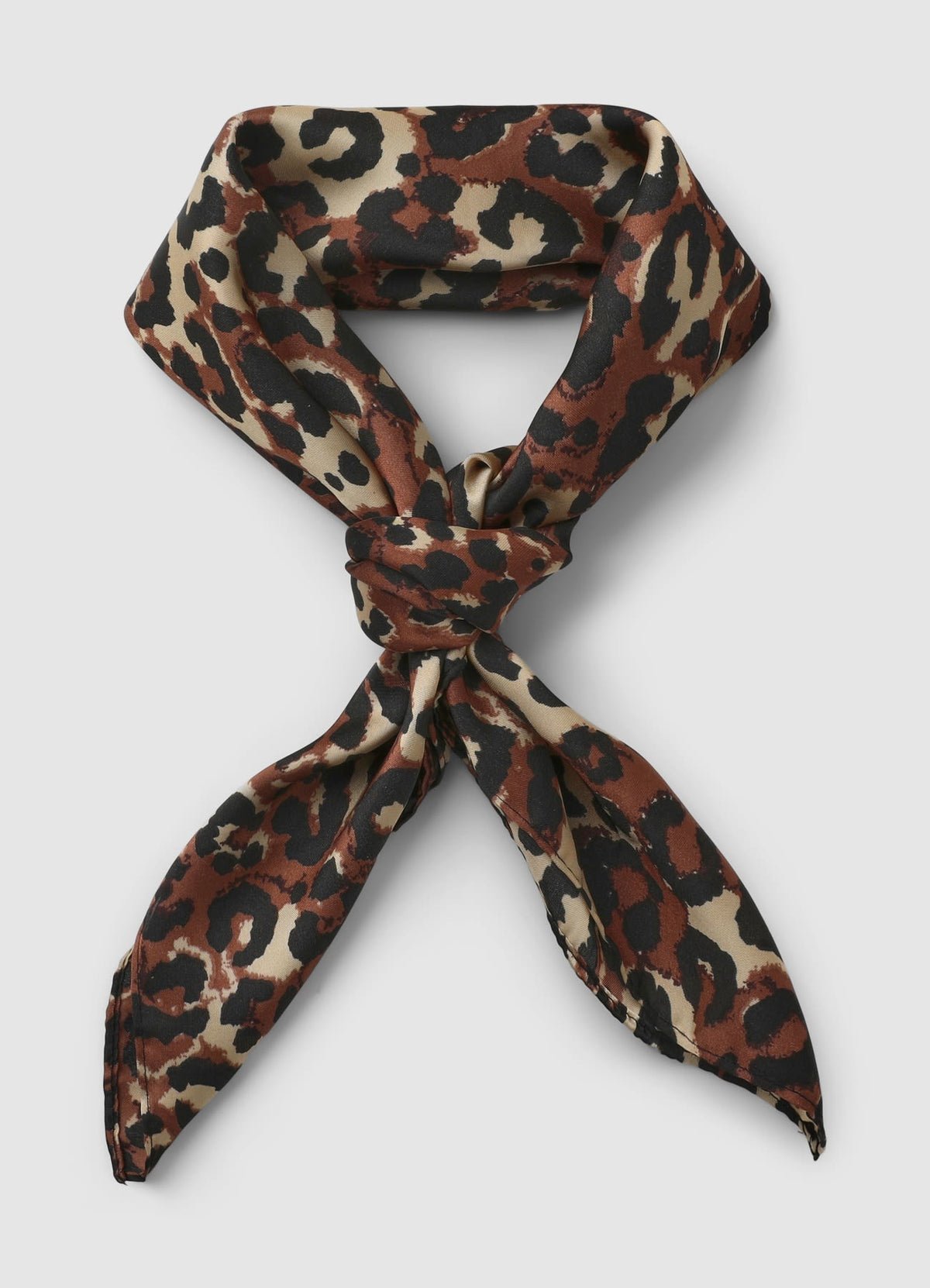Small square animal-print scarf