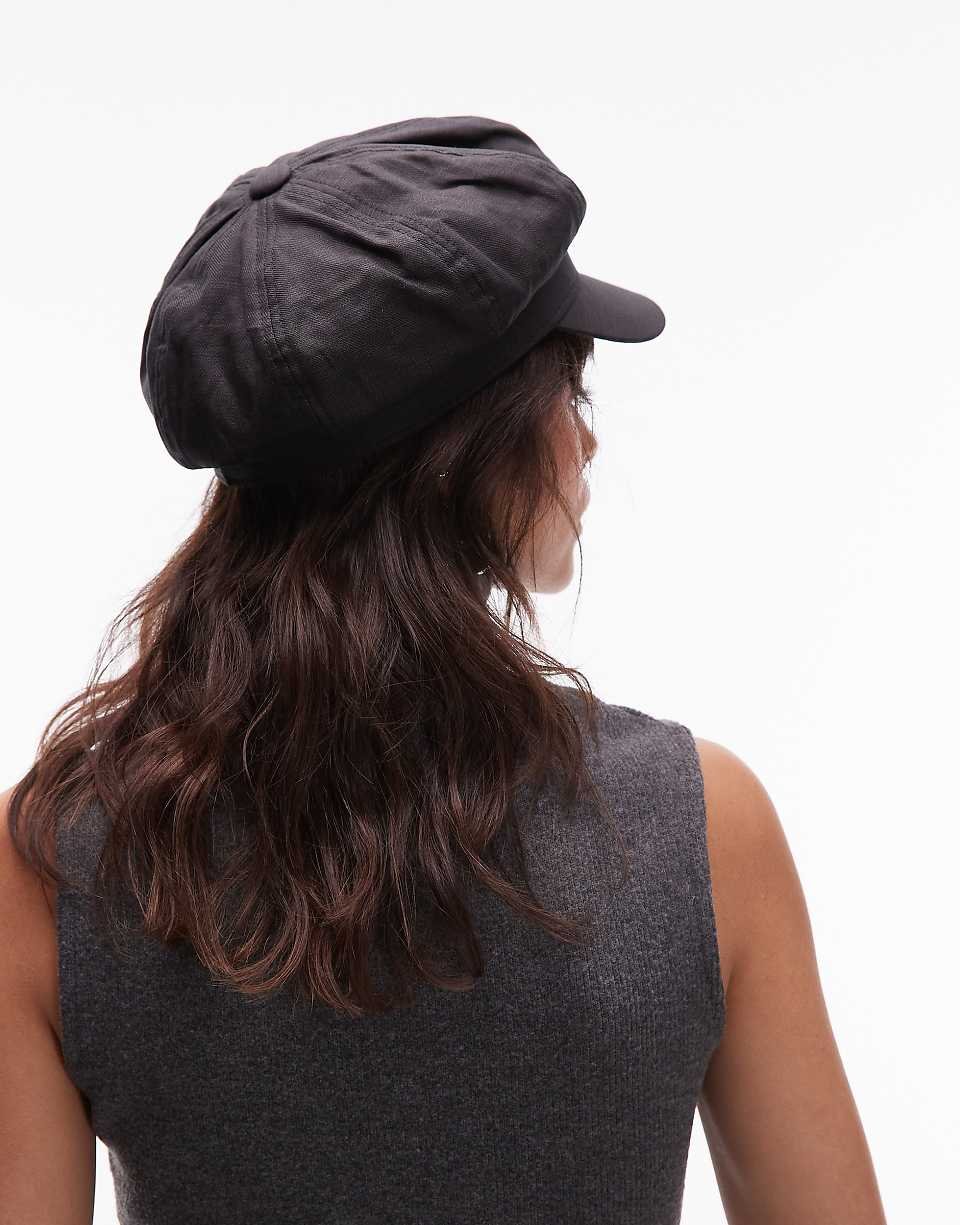 Casquette gavroche réglable - Noir