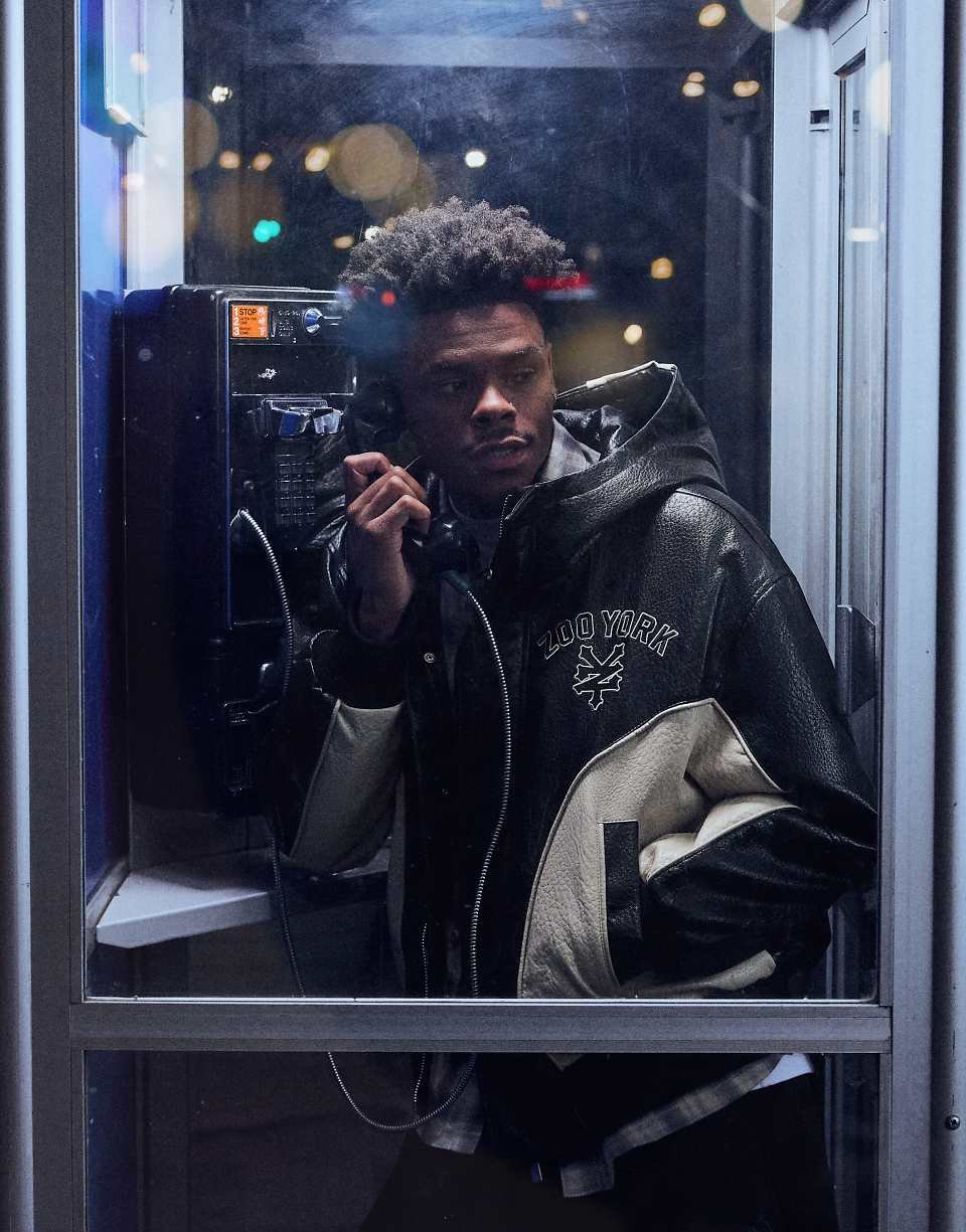 Zoo York veste à capuche effet cuir noire