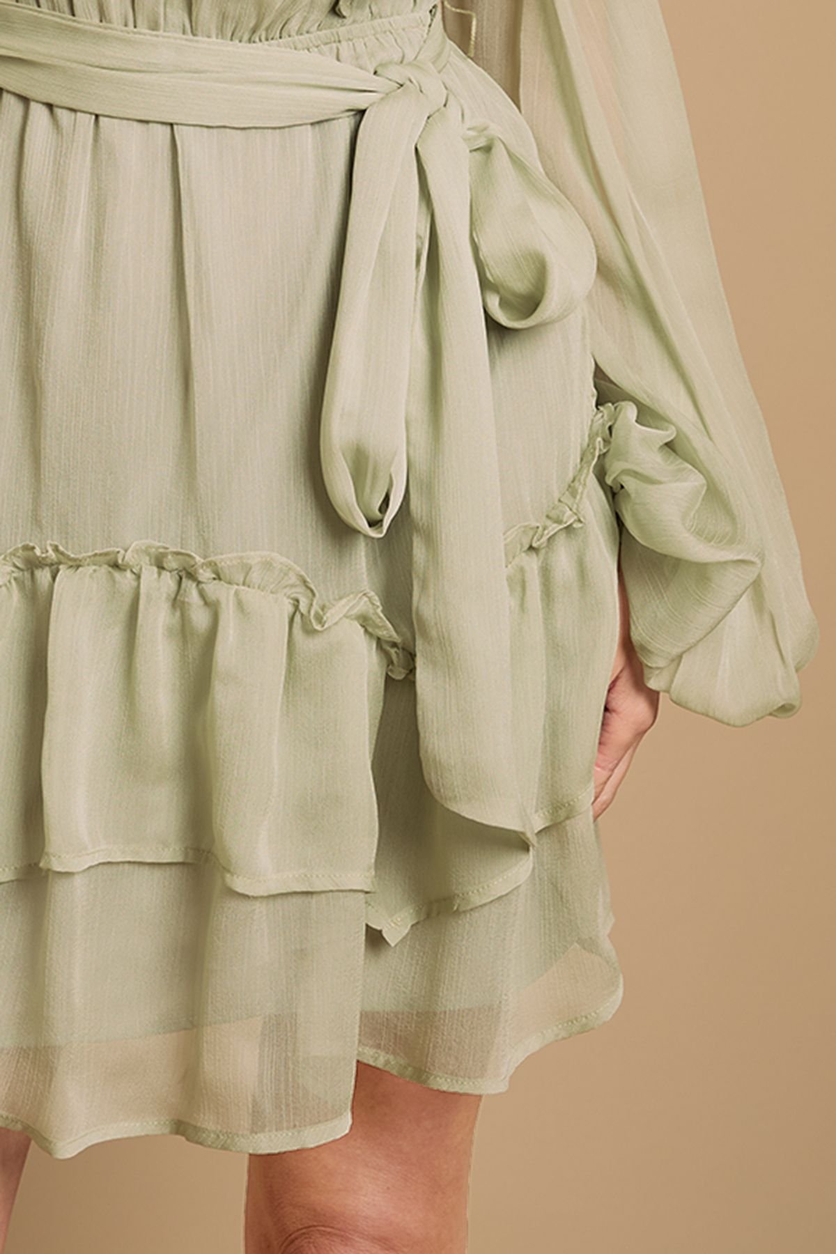 Robe courte bohème à volants