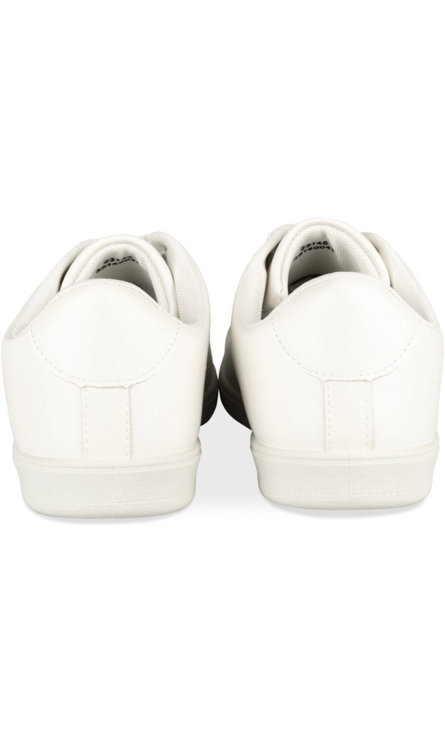 White iridescent low-top sneakers